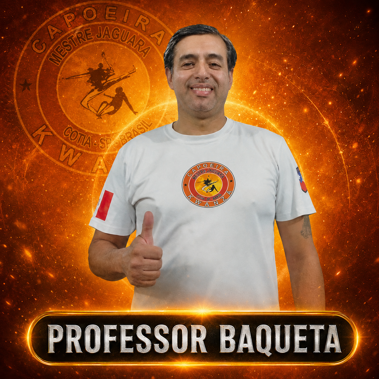 Professor Baqueta - Arte individual de Professor Baqueta para o evento.